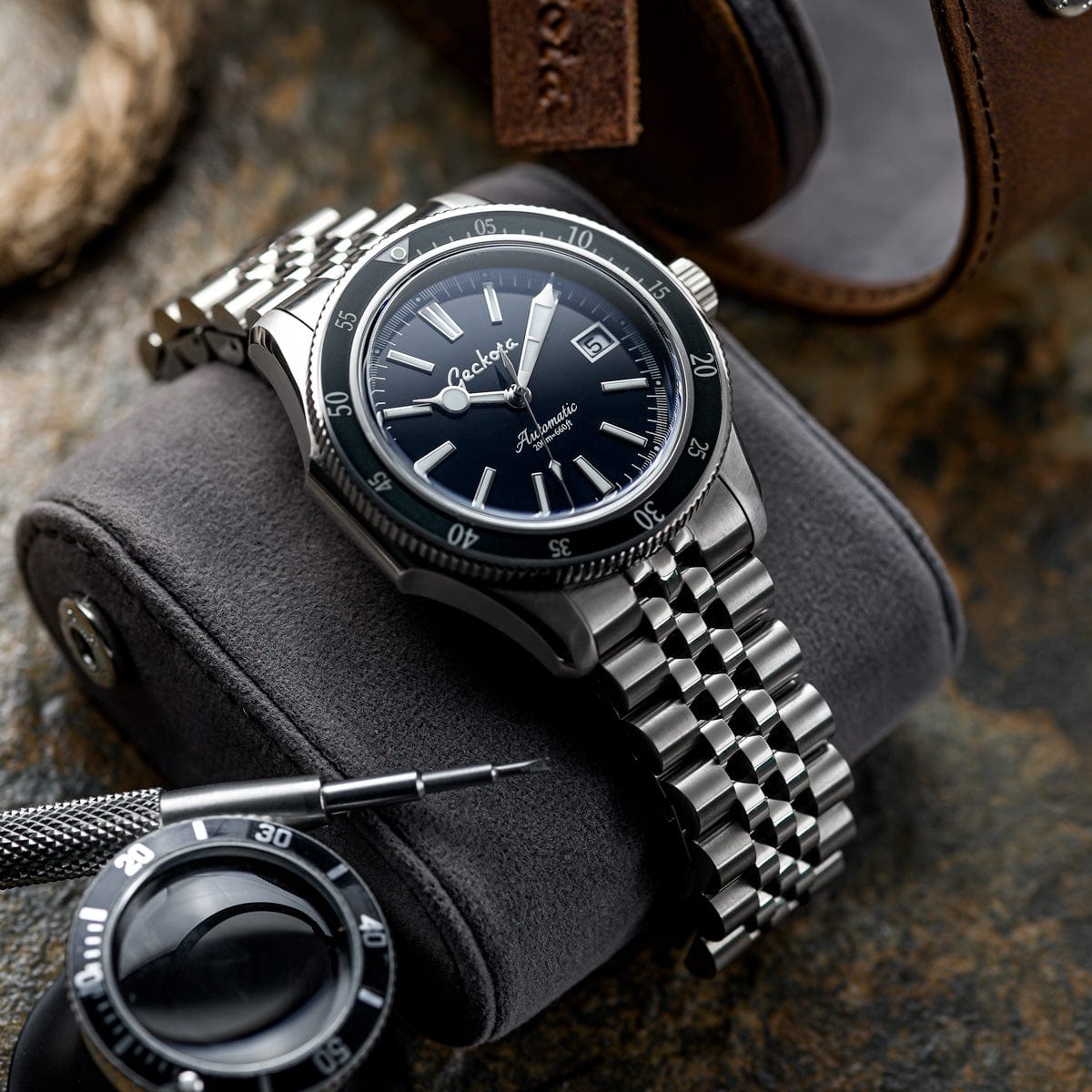 Geckota Sea Hunter Automatic Diver's Watch - Blue Bezel - NEARLY NEW