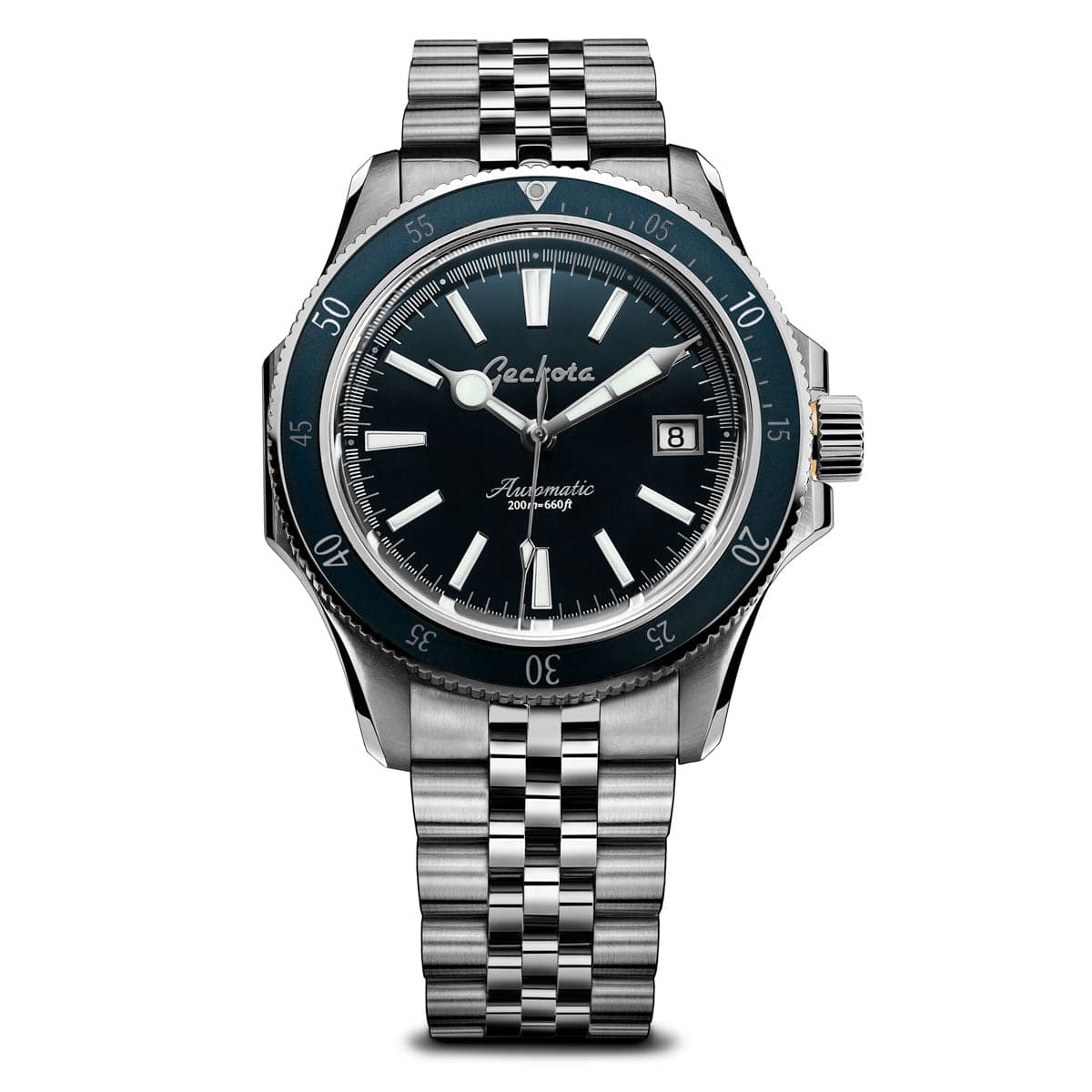 Geckota Sea Hunter Automatic Diver's Watch - Blue Bezel - NEARLY NEW