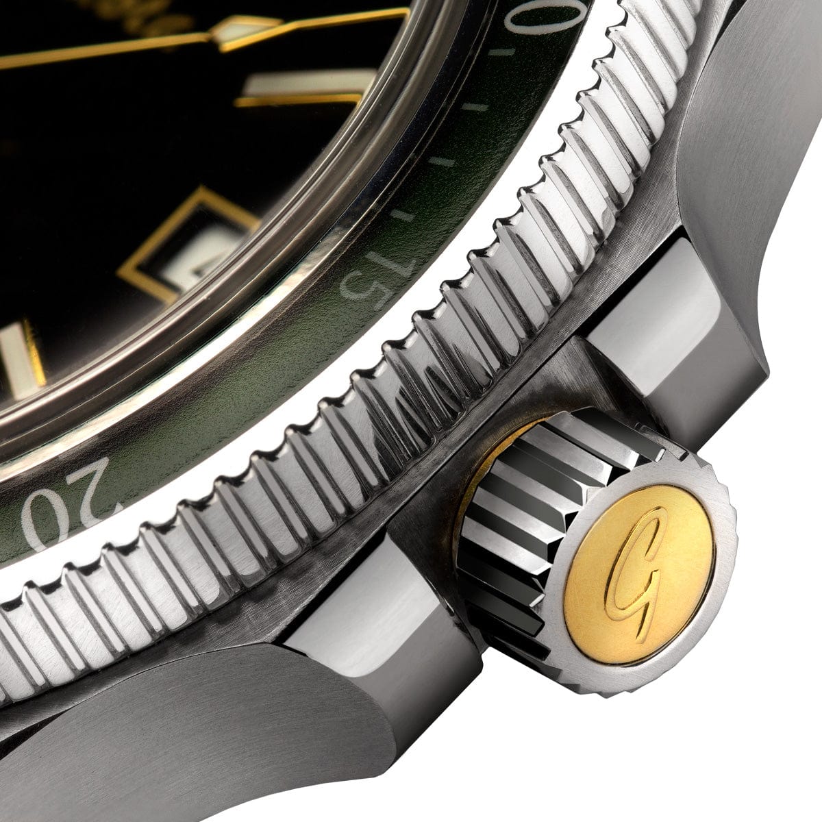 Geckota Sea Hunter Automatic Diver's Watch Green Bezel LIKE NEW