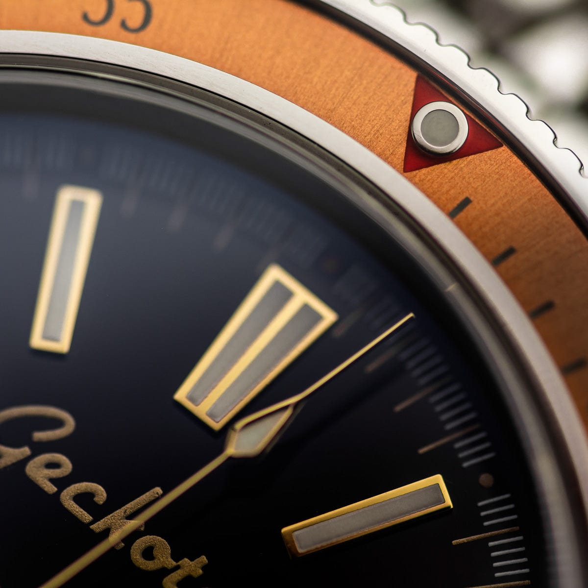 Geckota Sea Hunter Automatic Diver's Watch - Orange Bezel