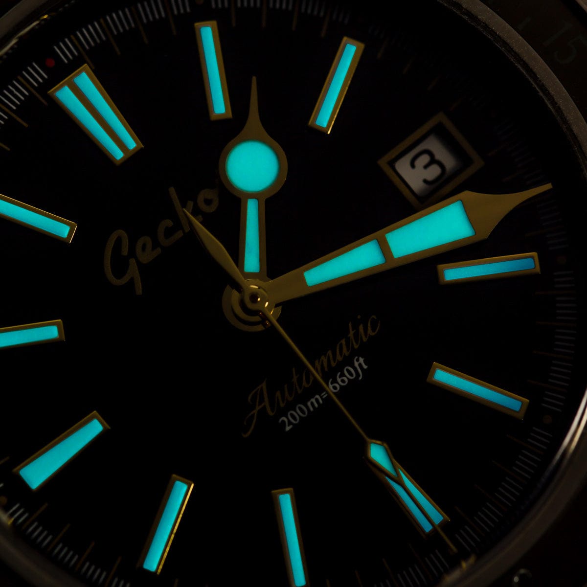 Geckota Sea Hunter Automatic Diver's Watch - Orange Bezel