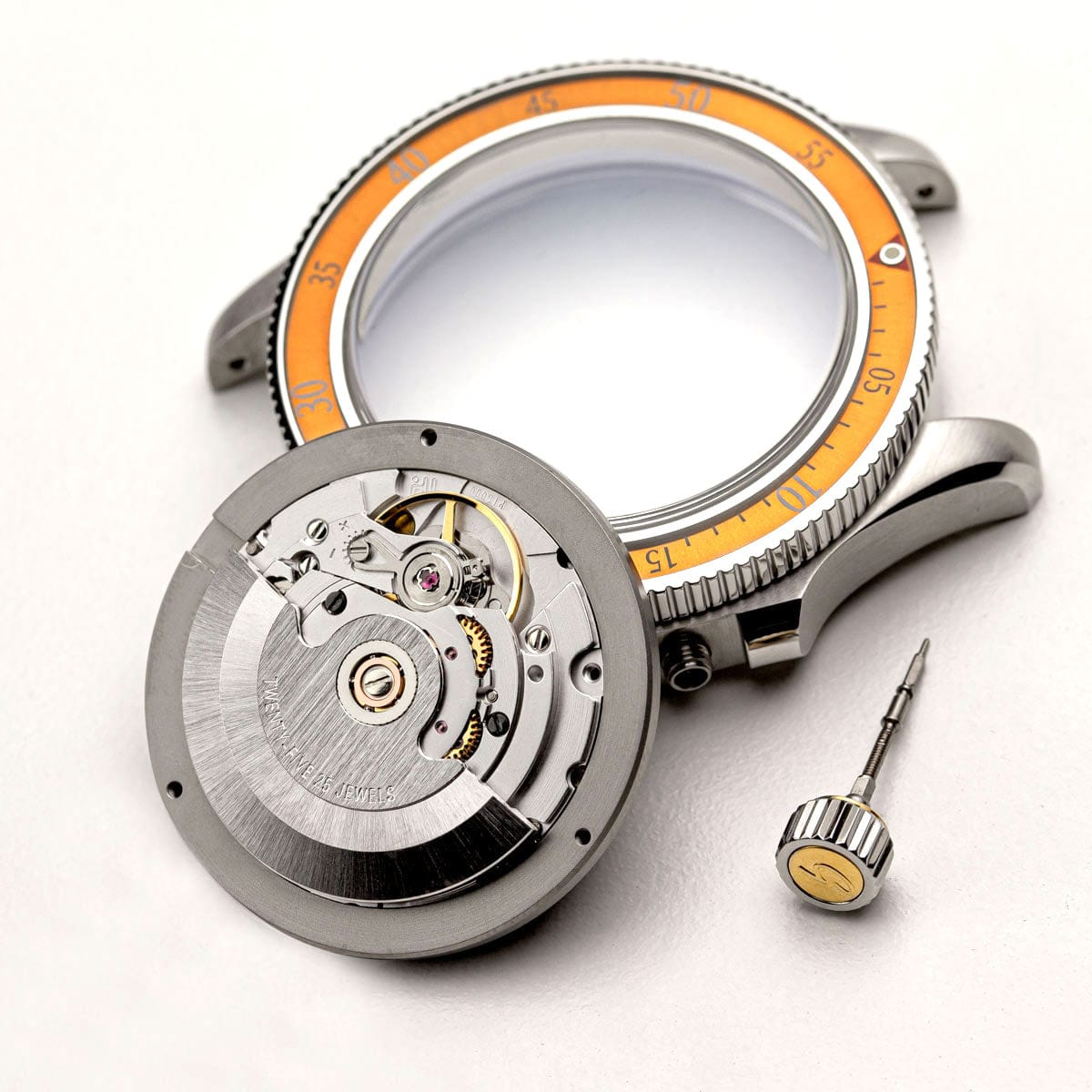 Geckota Sea Hunter Automatic Diver's Watch - Orange Bezel