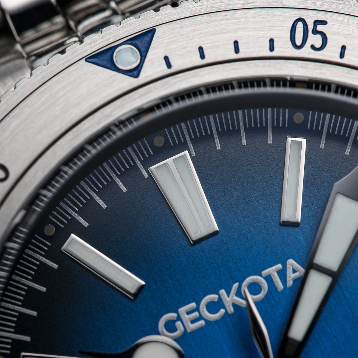 Geckota Sea Hunter Automatic Diver's Watch Steel Edition - Blue Dial