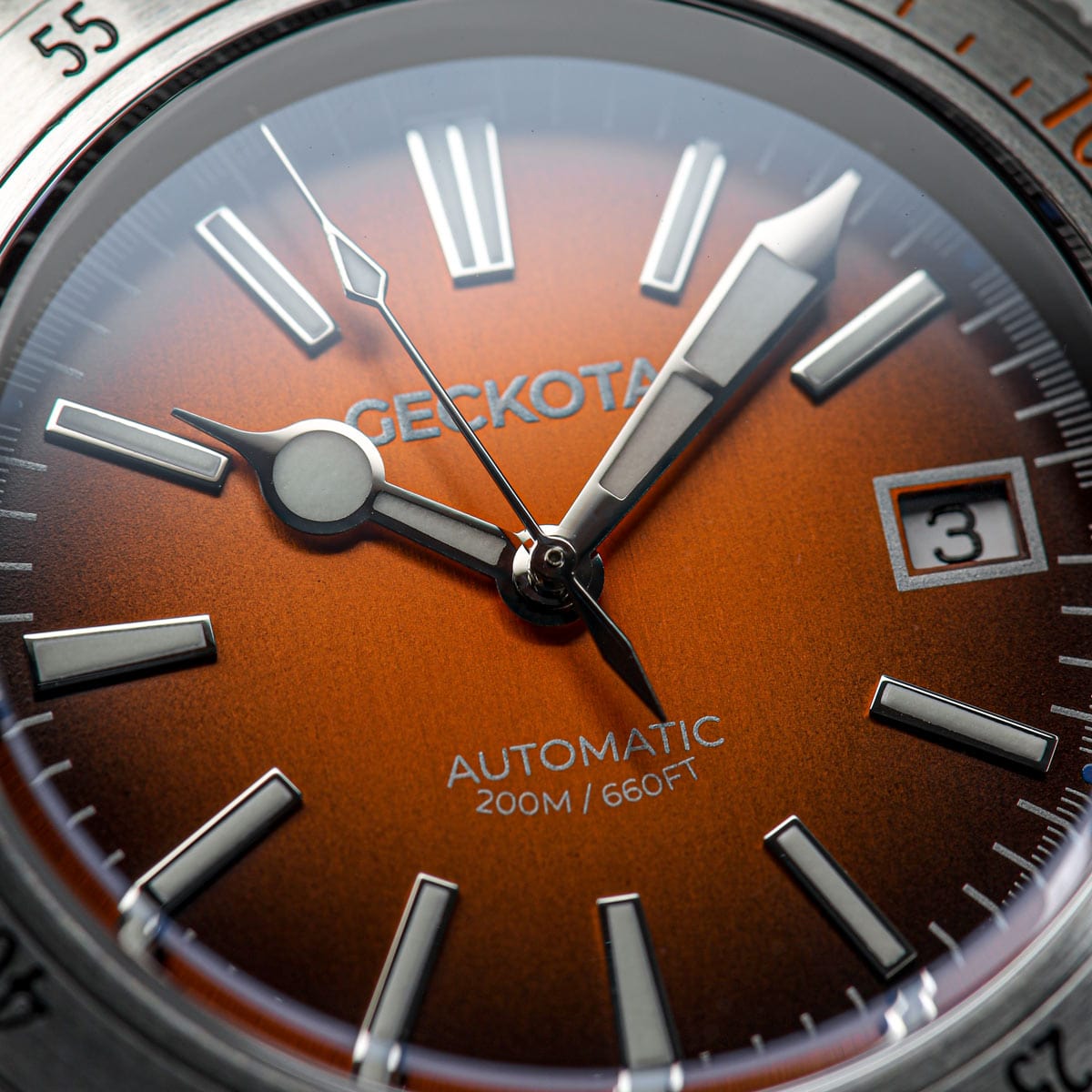 Geckota Sea Hunter Automatic Diver's Watch Steel Edition - Orange Dial - NEARLY NEW