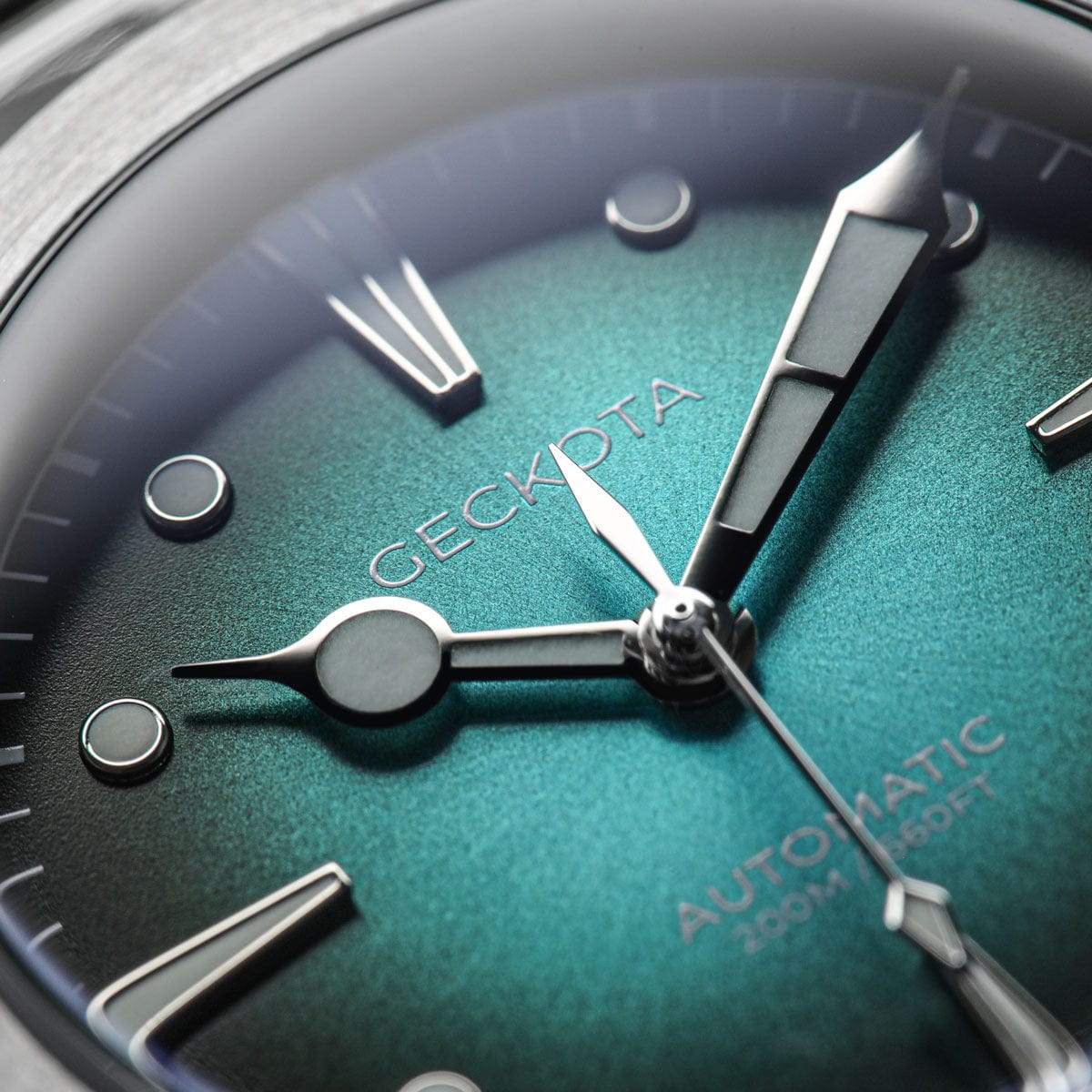 Geckota G-02 Slimline Stainless Steel Automatic Watch | Blue Sunburst
