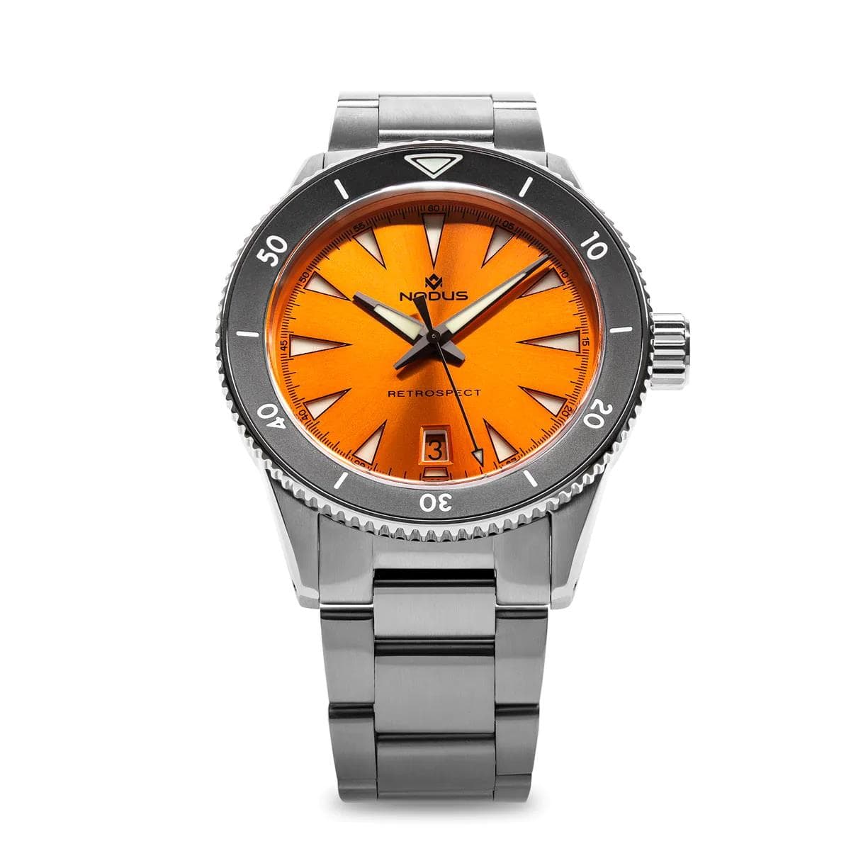 Nodus Retrospect III Automatic Dive Watch - Flare Orange