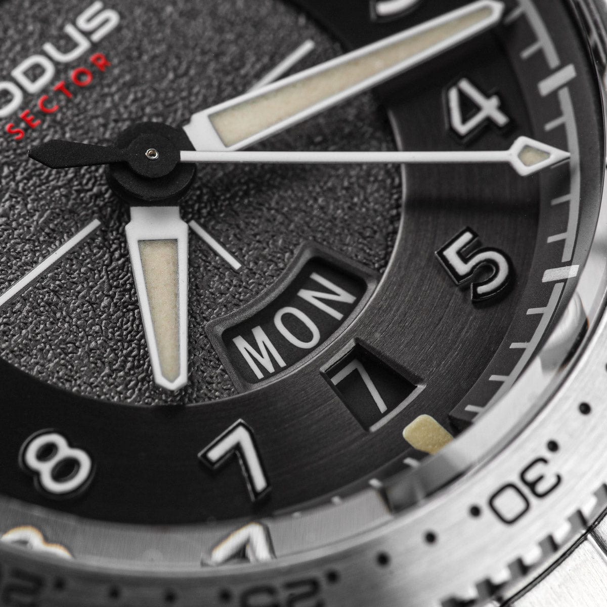 Nodus Sector Pilot Automatic Watch - Corsair Grey - Stainless Steel Bezel