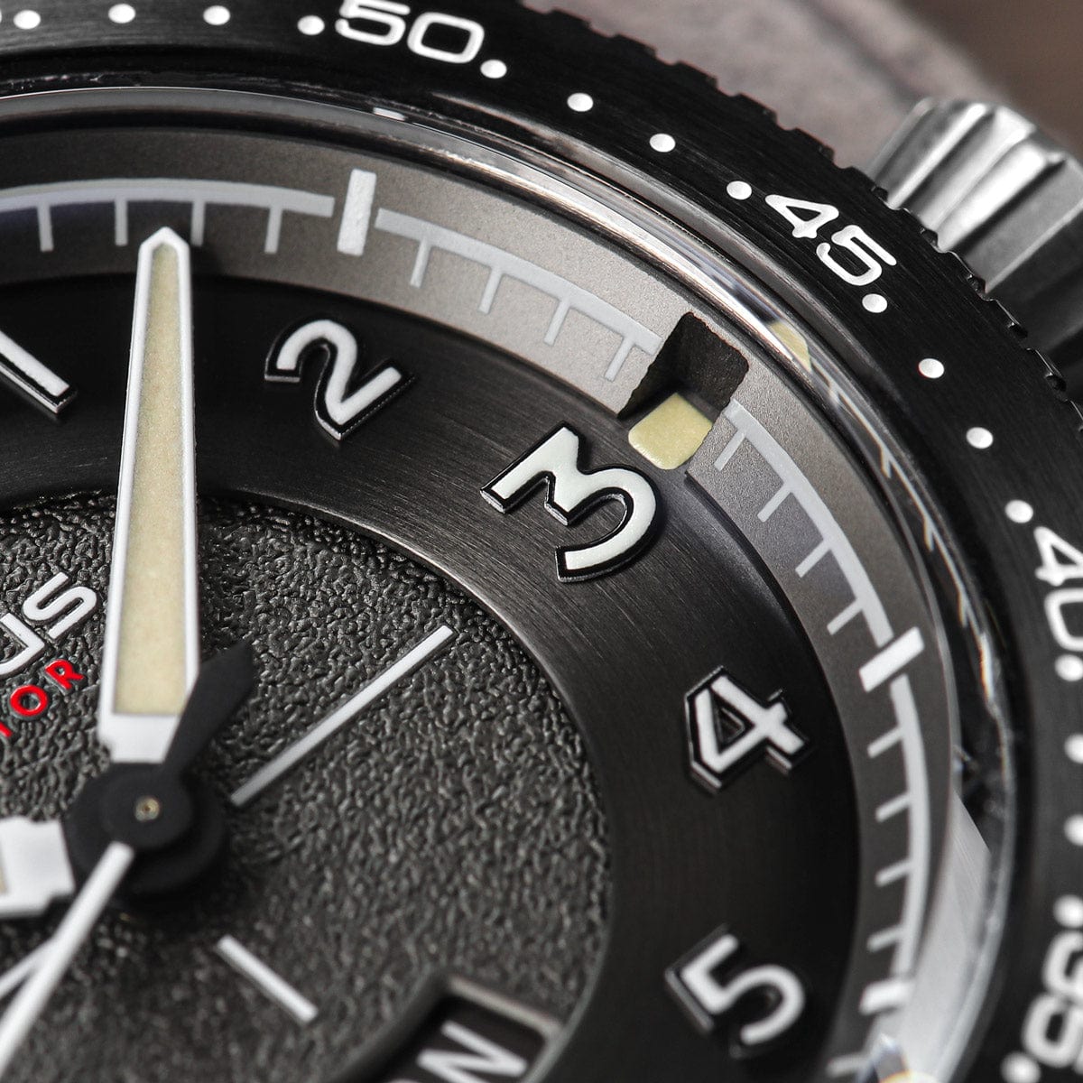 Nodus Sector Pilot Automatic Watch - Corsair Grey - Stainless Steel Bezel