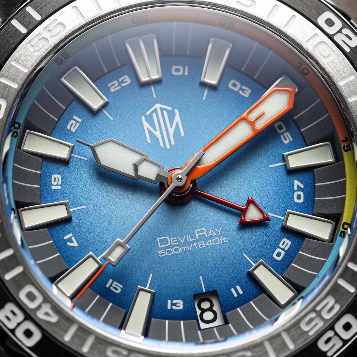 NTH DevilRay GMT Dive Watch - Date - Blue