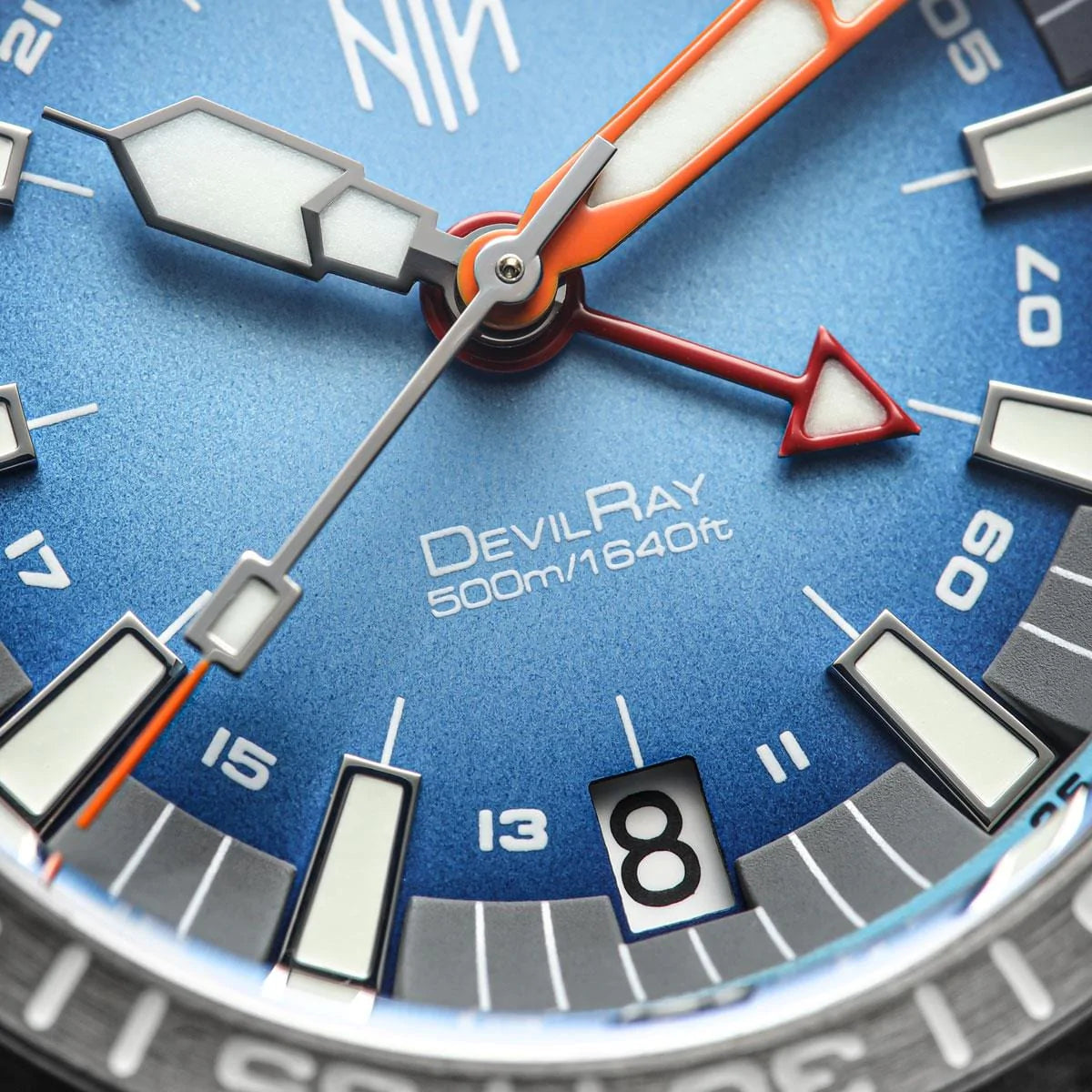 NTH DevilRay GMT Dive Watch - Date - Blue