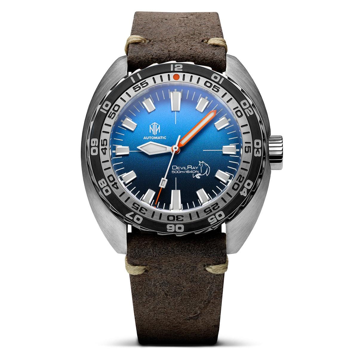 NTH DevilRay - Blue Fade - Leather Strap - WatchGecko Exclusive