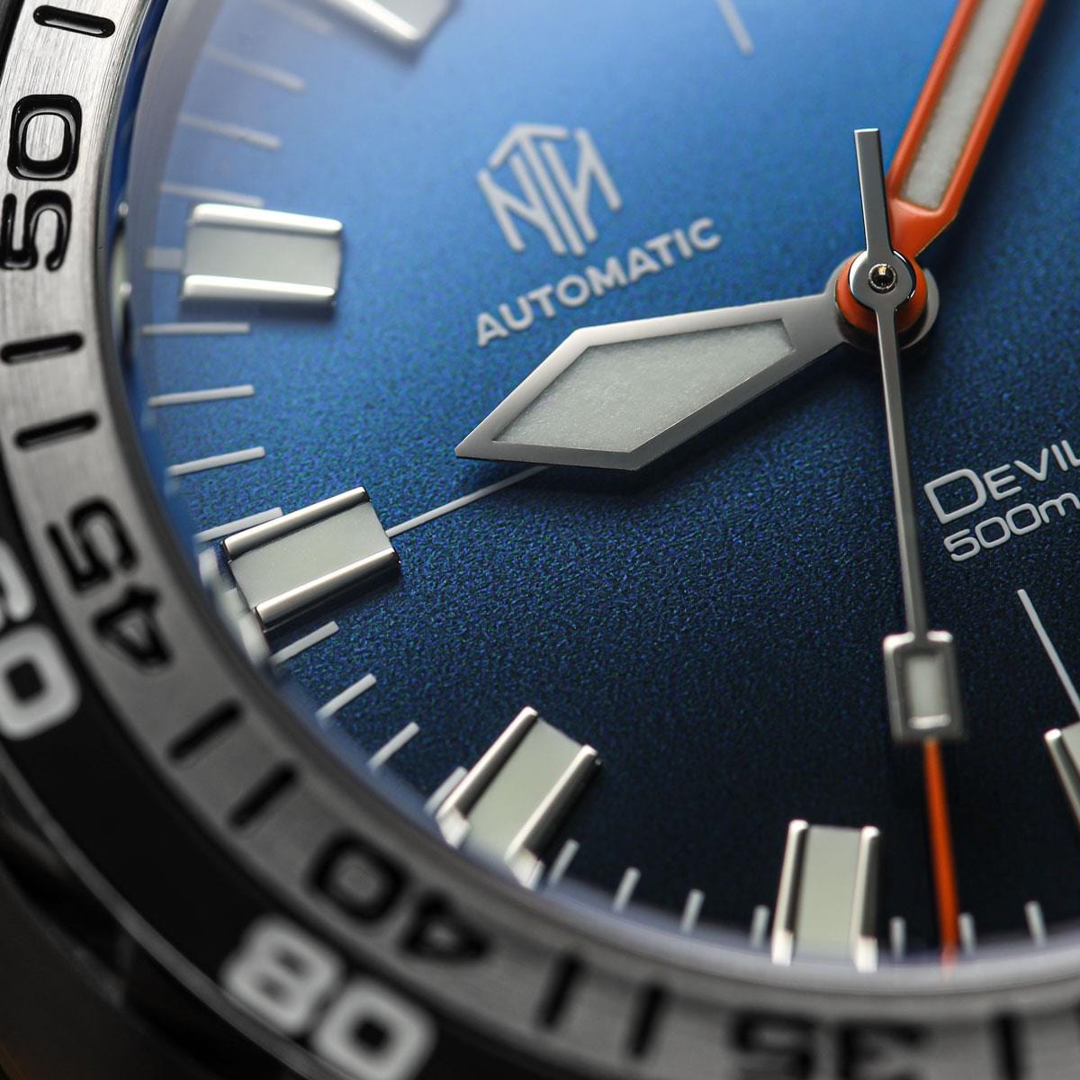 NTH DevilRay - Blue Fade - Leather Strap - WatchGecko Exclusive