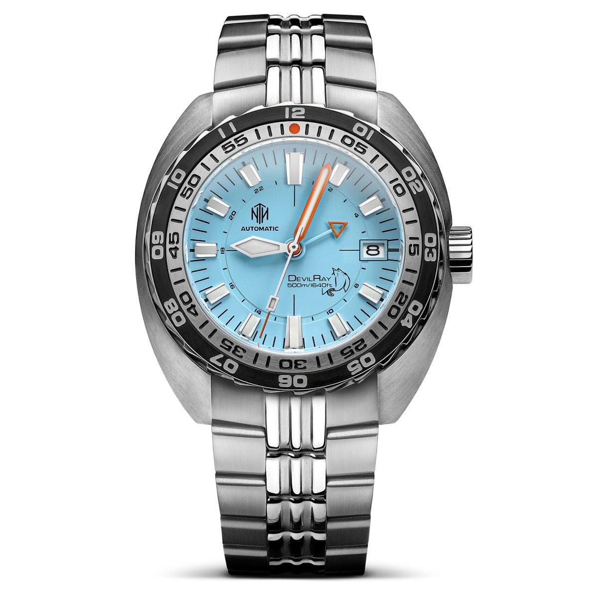NTH DevilRay GMT - WatchGecko Exclusive - Light Blue - Bracelet