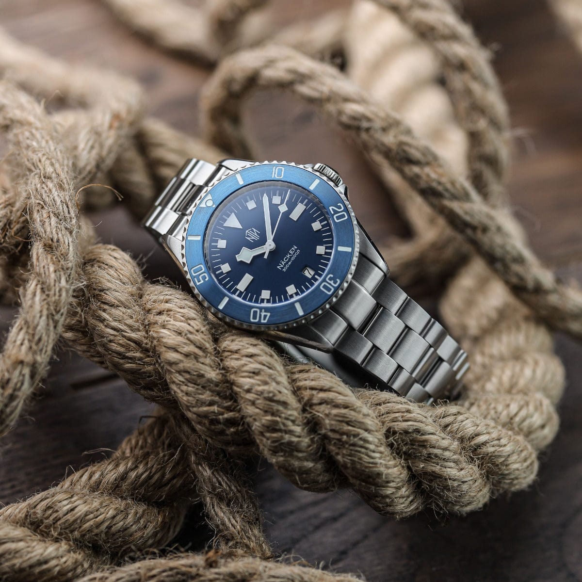 NTH Näcken Diver's Watch - Modern Blue Dial - No Date