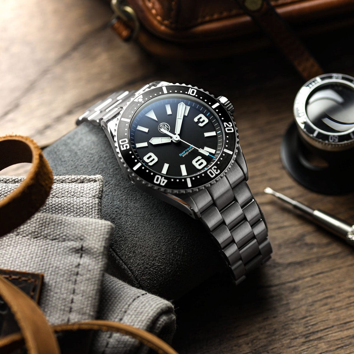 NTH Swiftsure Automatic Dive Watch - Black Dial - No Date - NEARLY NEW