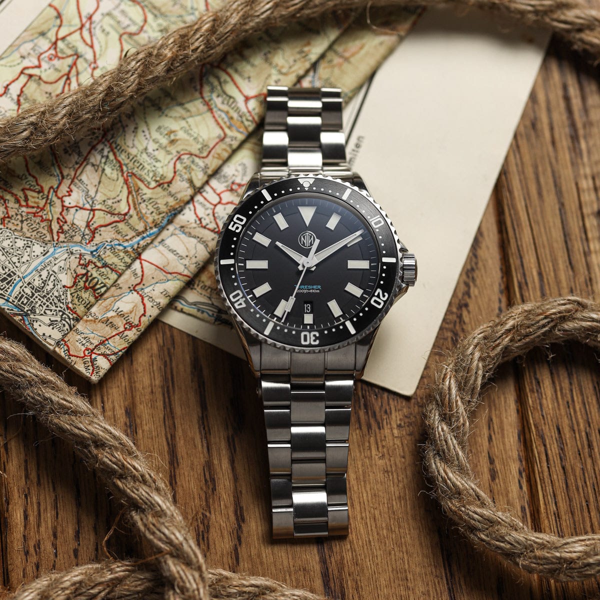 NTH Thresher Automatic Dive Watch - Black Dial - Date - NEARLY NEW