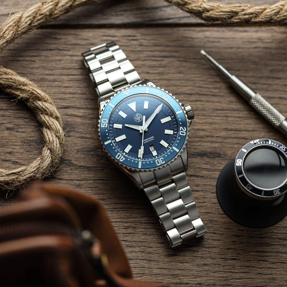 NTH Thresher Automatic Dive watch - No Date - Blue - NEARLY NEW