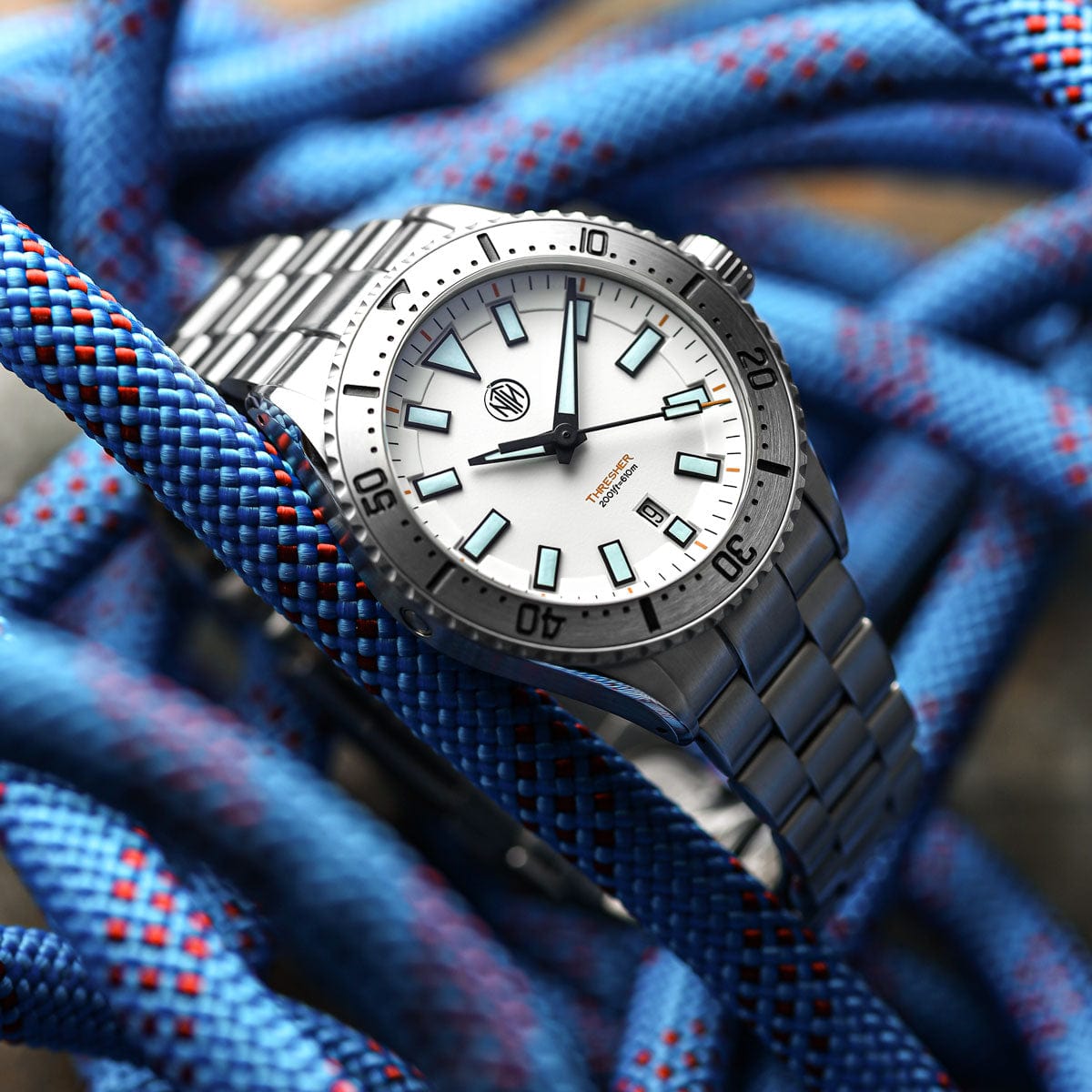 NTH Thresher Automatic Dive Watch - With Date - Polar White - NEARLY NEW