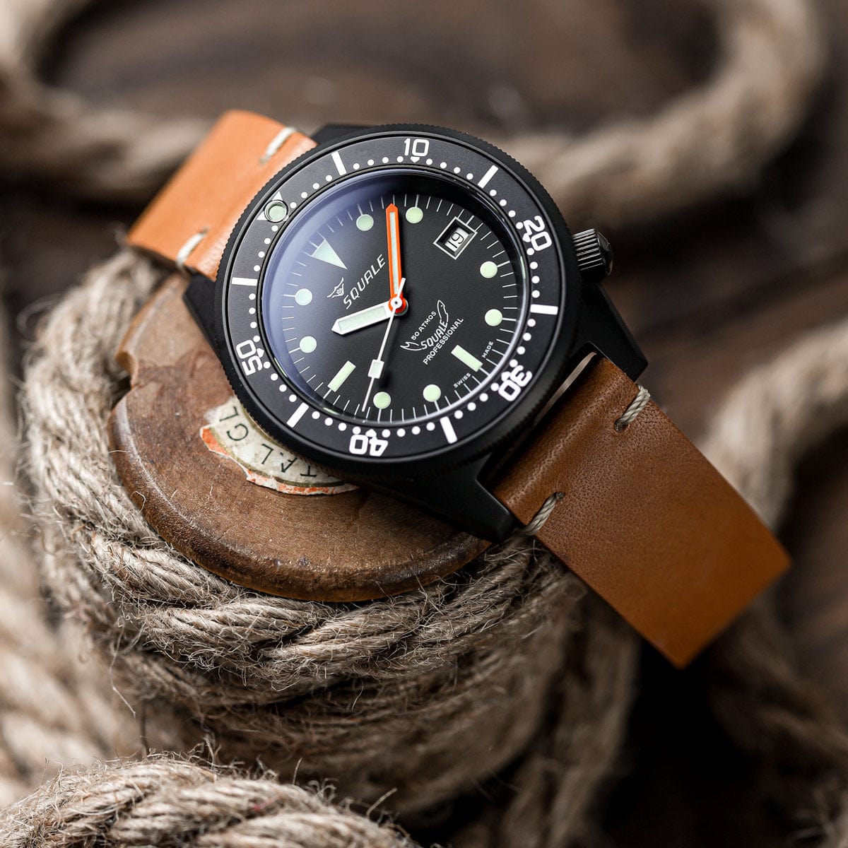 Squale 1521 Black PVD Swiss Made Diver's Watch