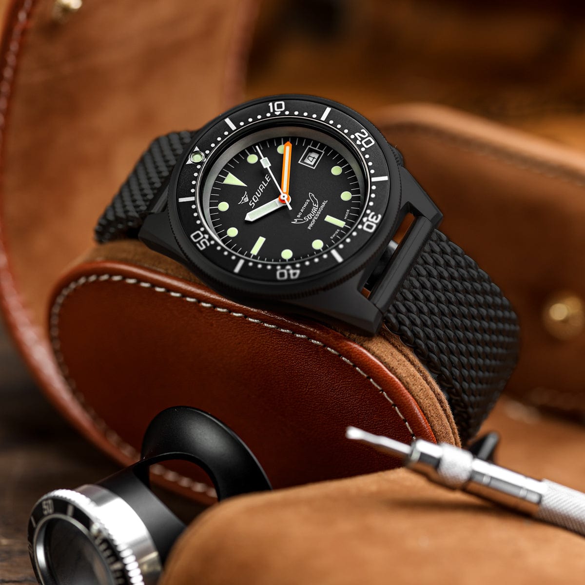 Squale 1521 Black PVD Swiss Made Diver's Watch