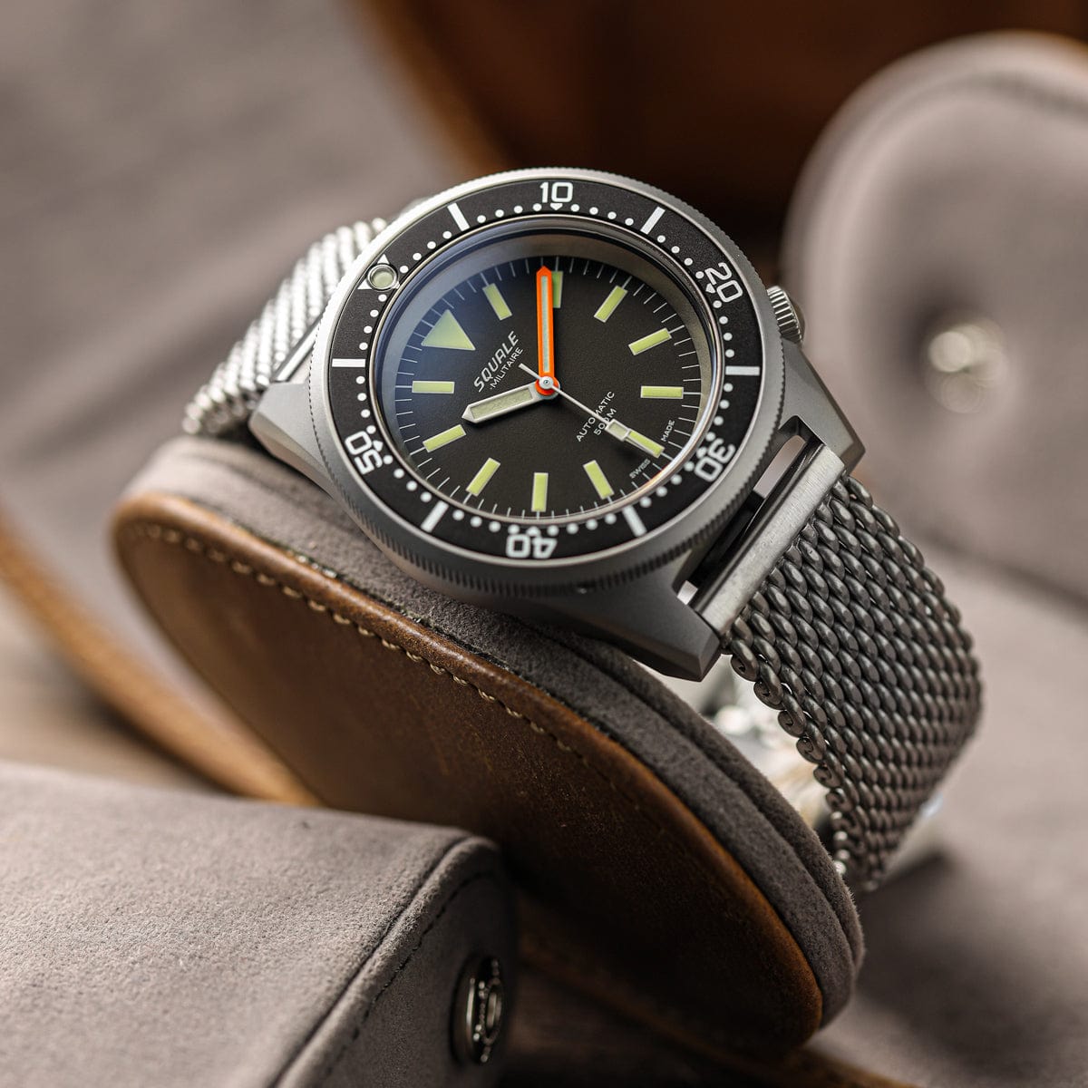 Squale 1521 Militaire Swiss Made Divers Watch - Blasted Case