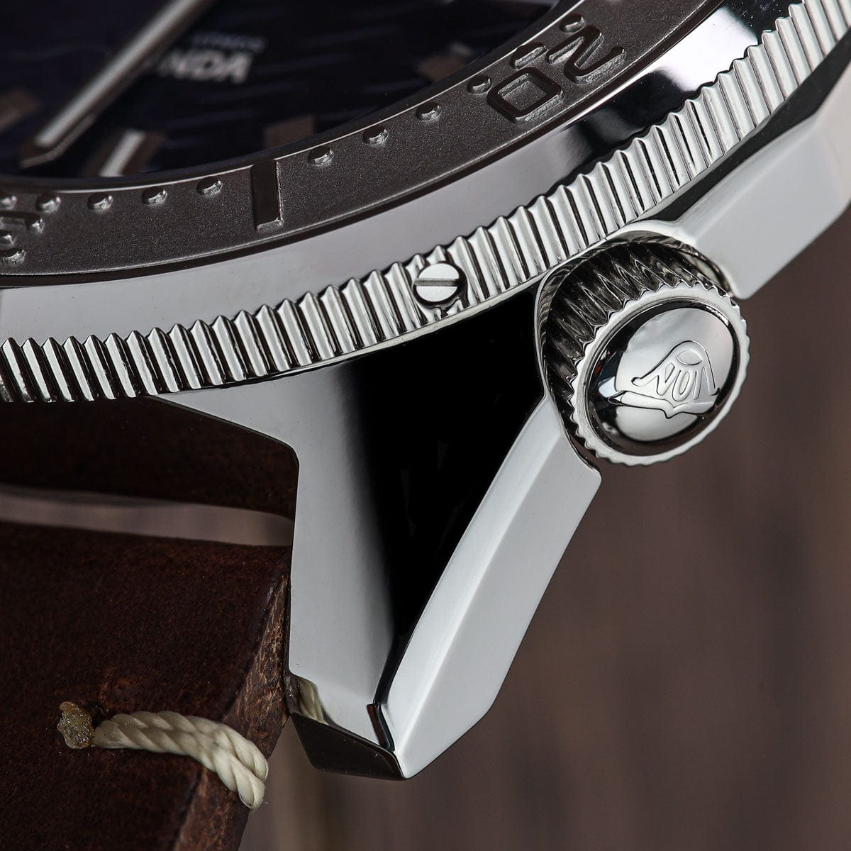 Squale 1521 Onda Blue Dial Swiss Made Diver's Watch - Leather
