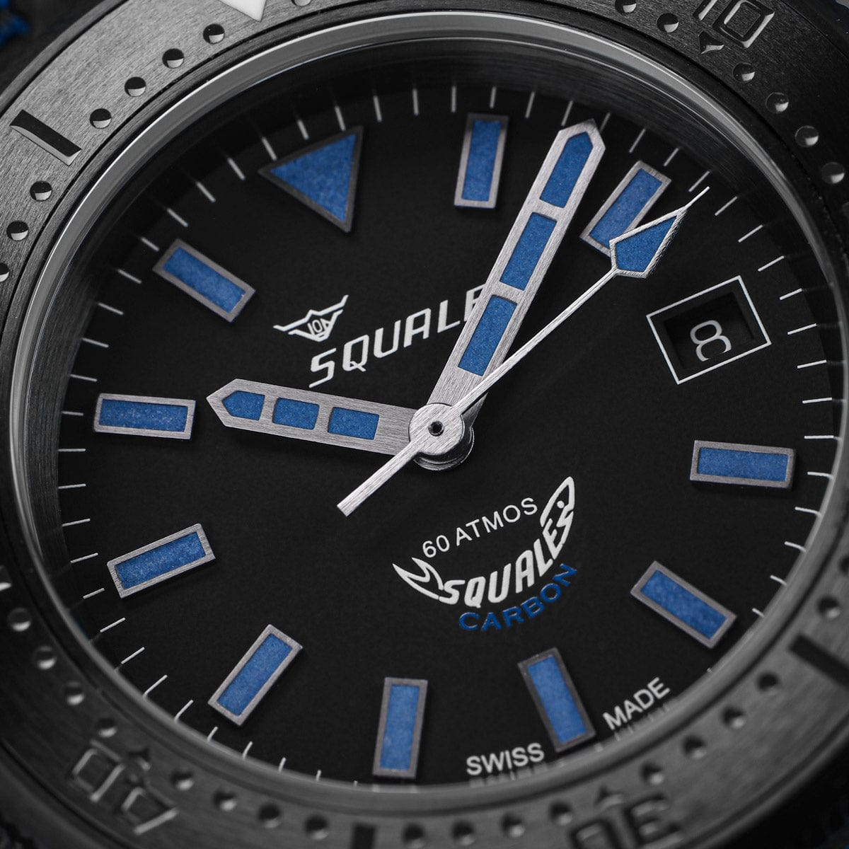 Squale T-183 Blue Carbon Fibre Swiss Made Diver's Watch