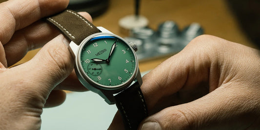 Titanium Bead-Blasted 42mm Standard Issue Field Watch. Credit - Weiss Watch Company