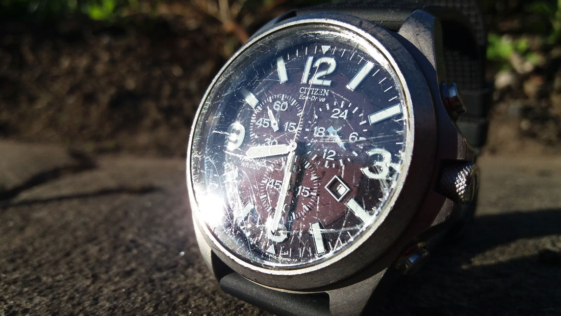 A snapshot of a well-travelled Citizen Chronograph