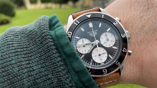 Following in the footsteps of Jochen Rindt with a Heuer Autavia