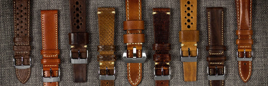 How a leather watch strap is constructed