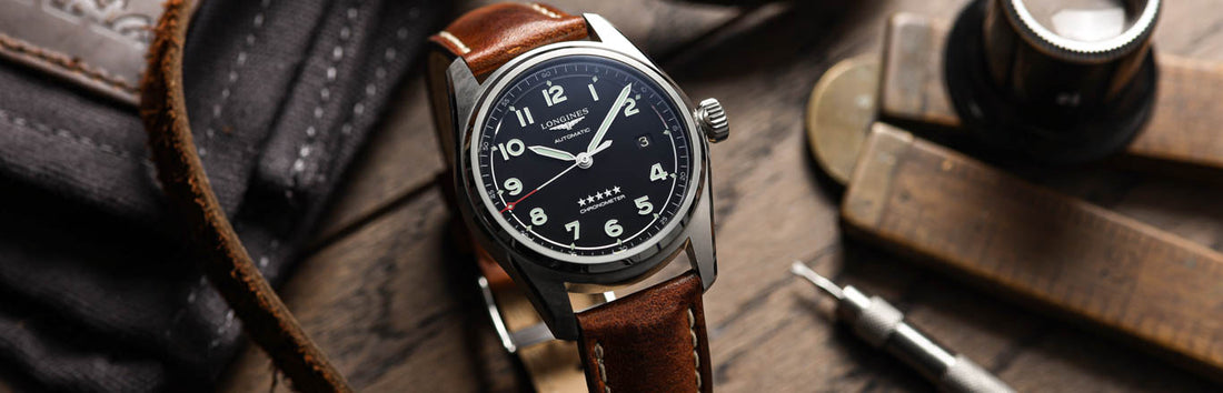 Longines watch leather on sale