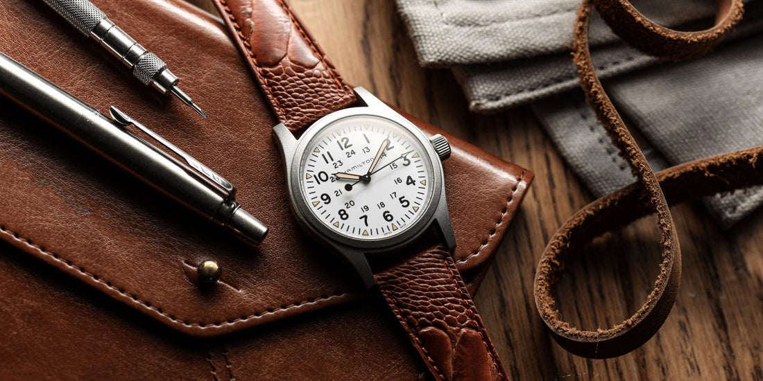 Hamilton Gecko Best Leather Straps for Hamilton Khaki Field Mechanical White | WatchGecko
