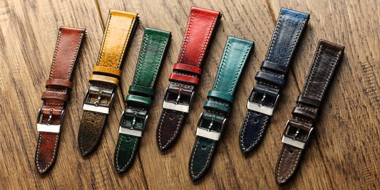 Radstock Vintage Hand Painted Watch Strap - New Colours