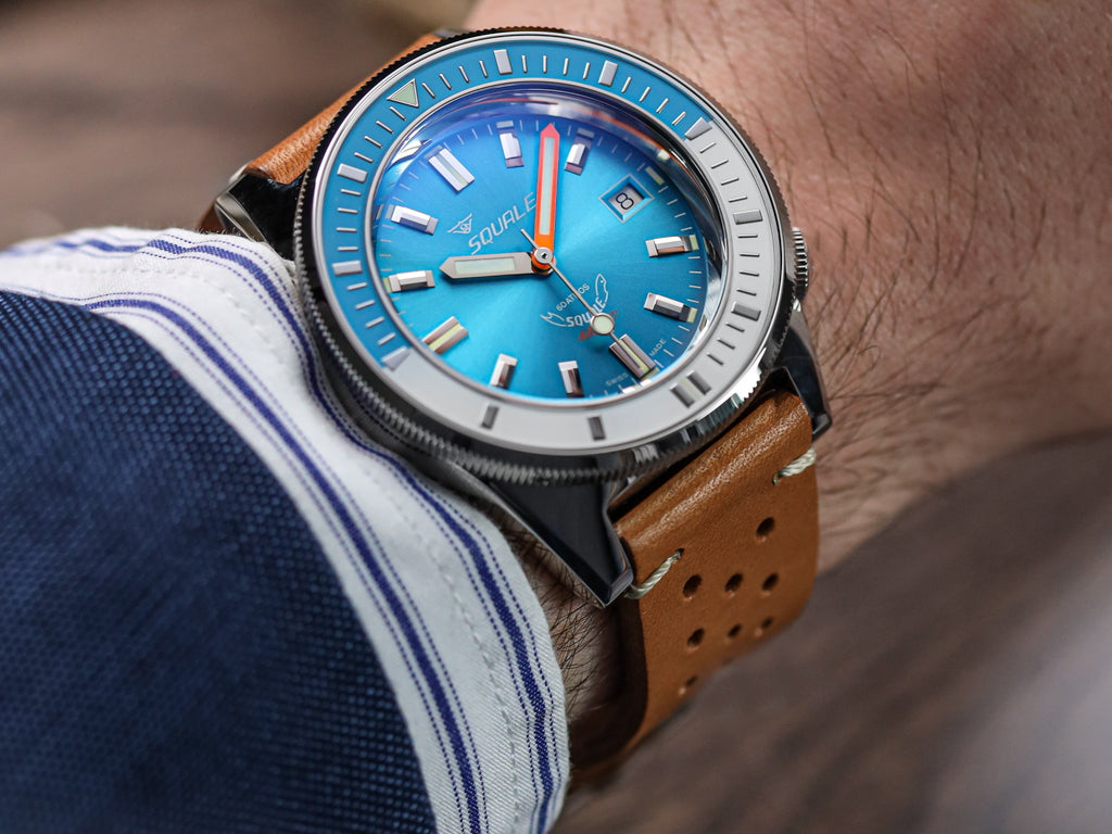 Squale Matic Swiss Diver's Watch Light Blue