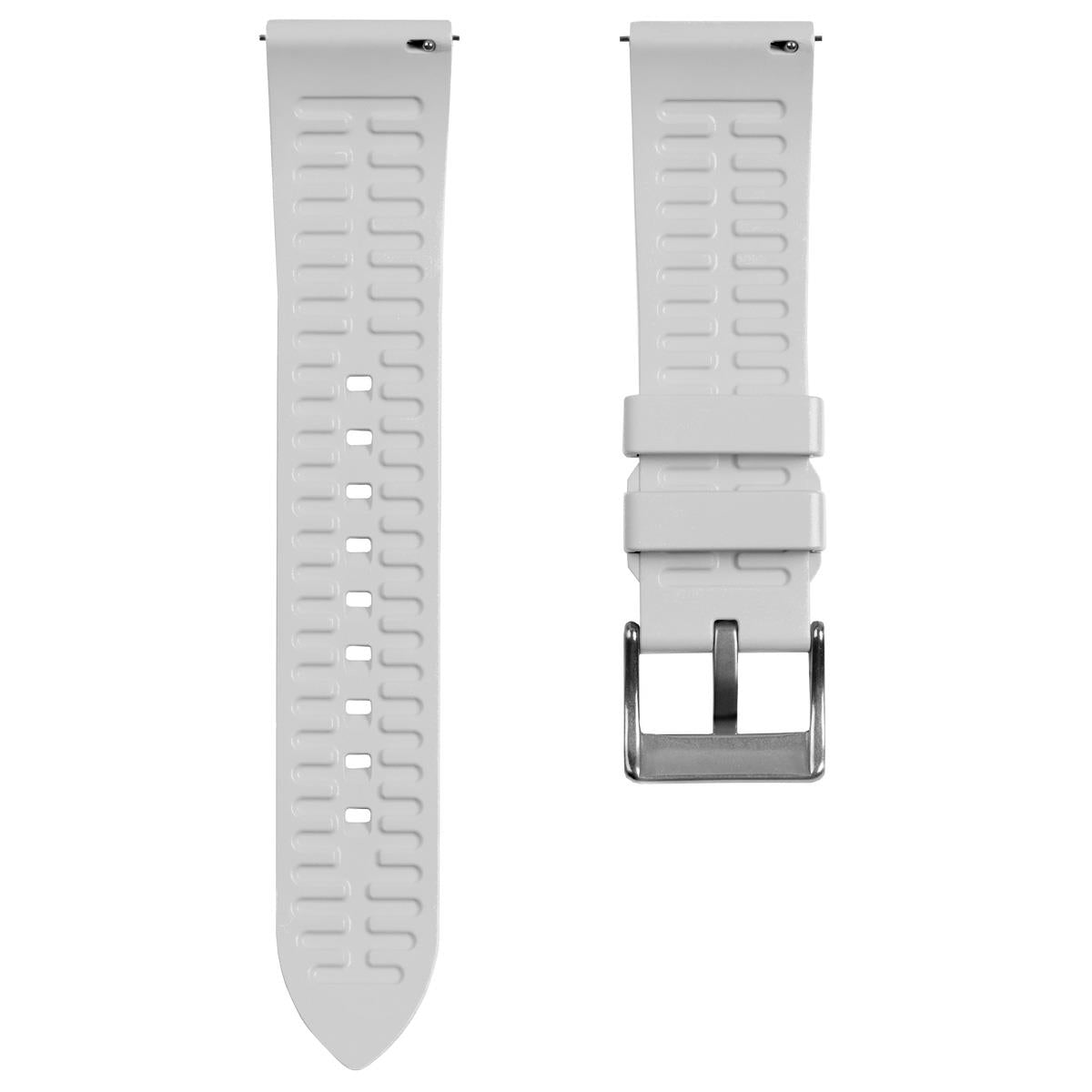 WatchGecko Sennen Quick-Release FKM Rubber Watch Strap - White