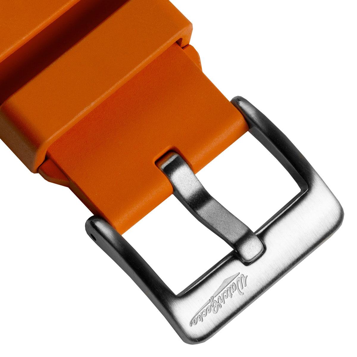 WatchGecko Sennen Quick-Release FKM Rubber Watch Strap - Orange
