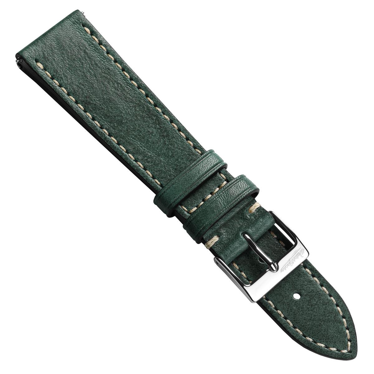 Flat Highley Genuine Leather Watch Strap - Reef