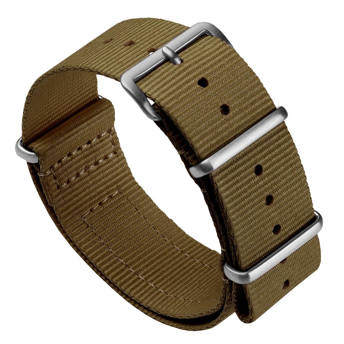 WatchGecko Standard Issue Military Strap - Grarrison Brown
