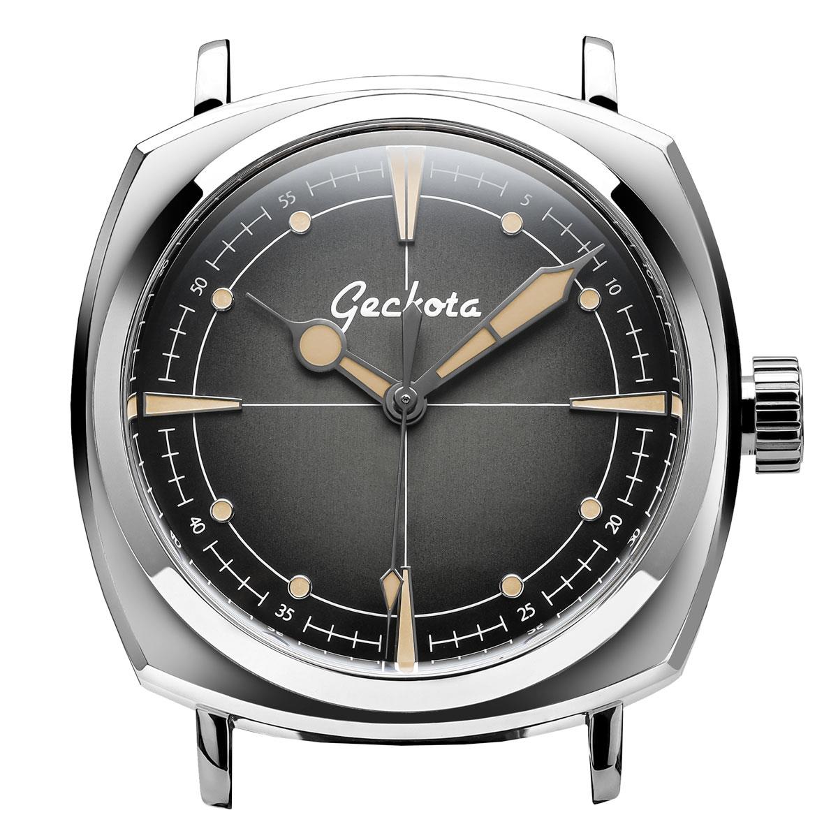 Geckota Pioneer Automatic Watch Brushed Black Dial