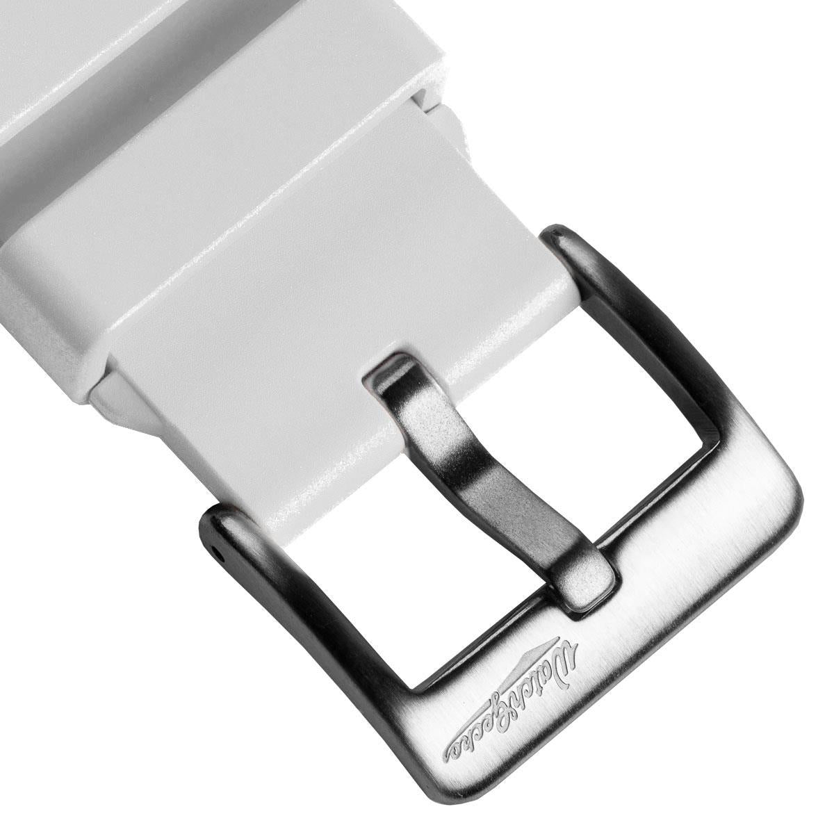WatchGecko Sennen Quick-Release FKM Rubber Watch Strap - White