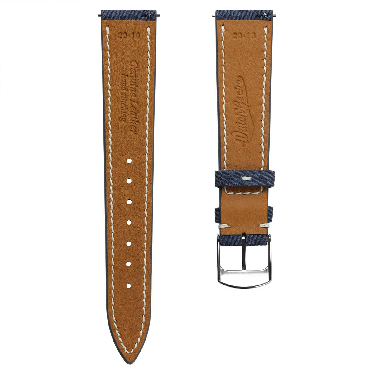 Arbour Hand-Stitched Denim Design Genuine Leather Watch Strap