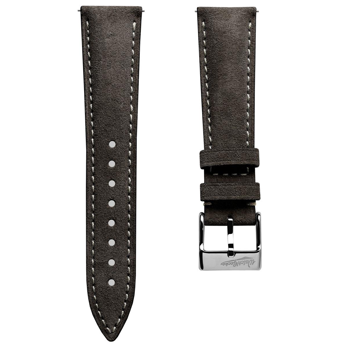 Original Highley Padded Suede Italian Leather Watch Strap - Ebano