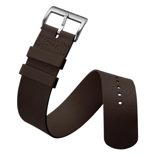 TidalPass British Military FKM Rubber Watch Strap - Brown