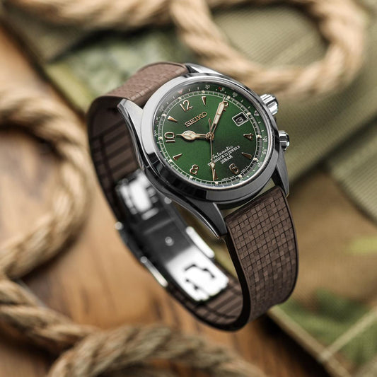 Mosaic CTS Rubber Watch Strap - Chocolate Brown