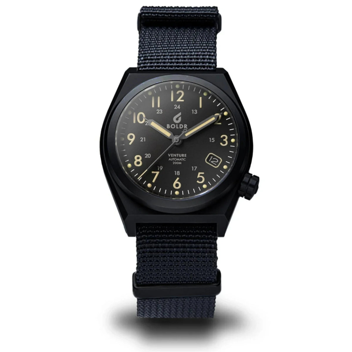 Boldr Venture Automatic Field Watch - Black Dawn