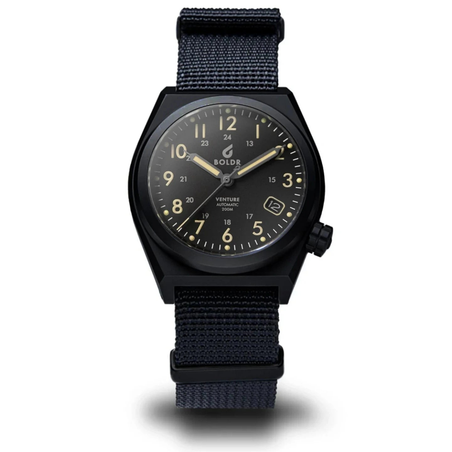 Boldr Venture Automatic Field Watch - Black Dawn