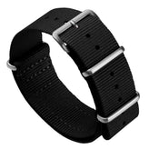 WatchGecko Standard Issue Military Strap - Tactical Black