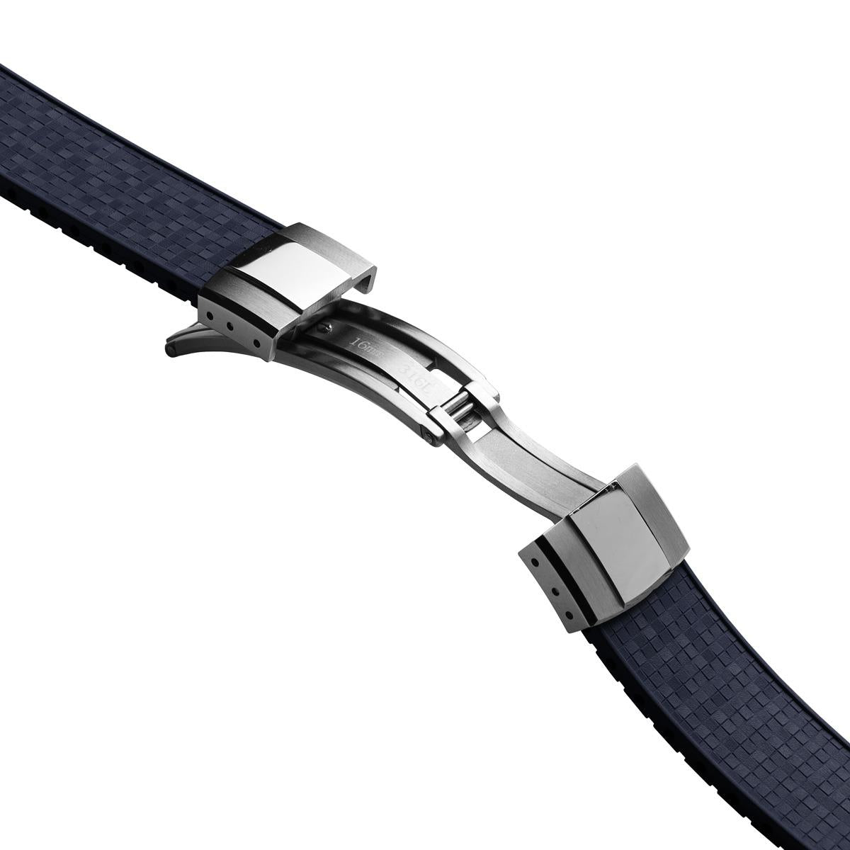 Mosaic CTS Rubber Watch Strap - Navy Blue