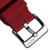 WatchGecko Sennen Quick-Release FKM Rubber Watch Strap - Red